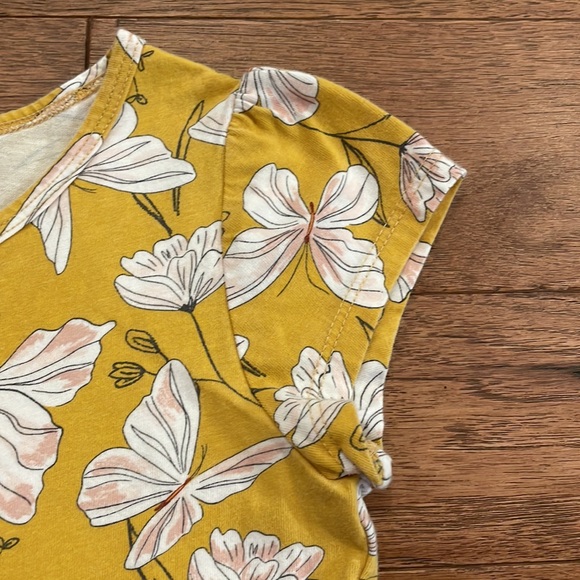 Carter’s KID Jersey Dress Short-Sleeve Yellow Butterfly Print - Size 7/7A - Picture 3 of 7